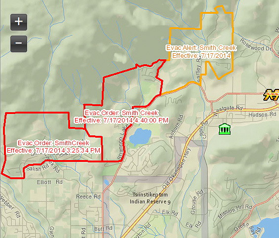 West Kelowna crews monitor fire lines: 2,500 residents remain evacuated