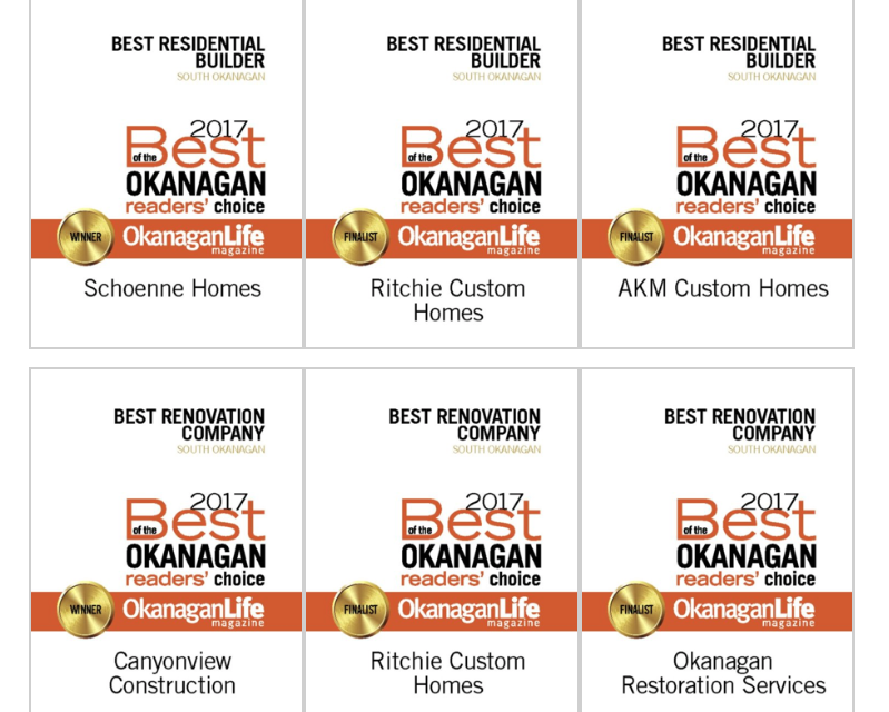 Best of the Okanagan Construction – South Okanagan