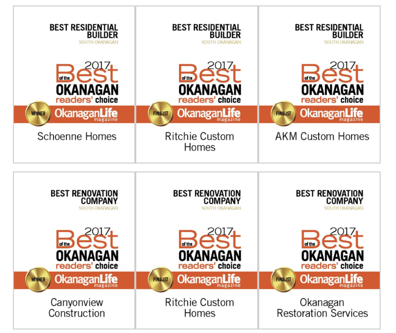 Best of the Okanagan Construction – South Okanagan