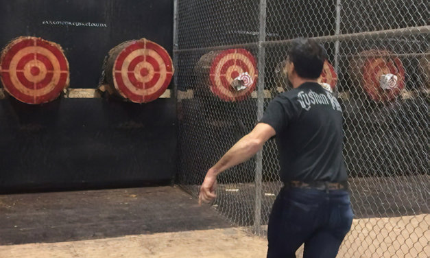 Axe throwing in the Okanagan